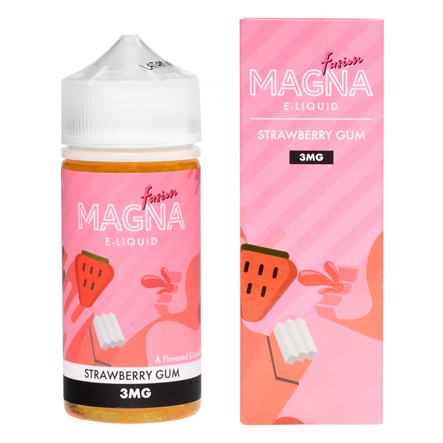 Juice Magna Eliquid | Strawberry Gum Free Base Magna E - liquids - 1