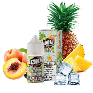 Juice Bazooka! Sour Straws | Ice Pineapple 30mL Salt Nic Bazooka - 1